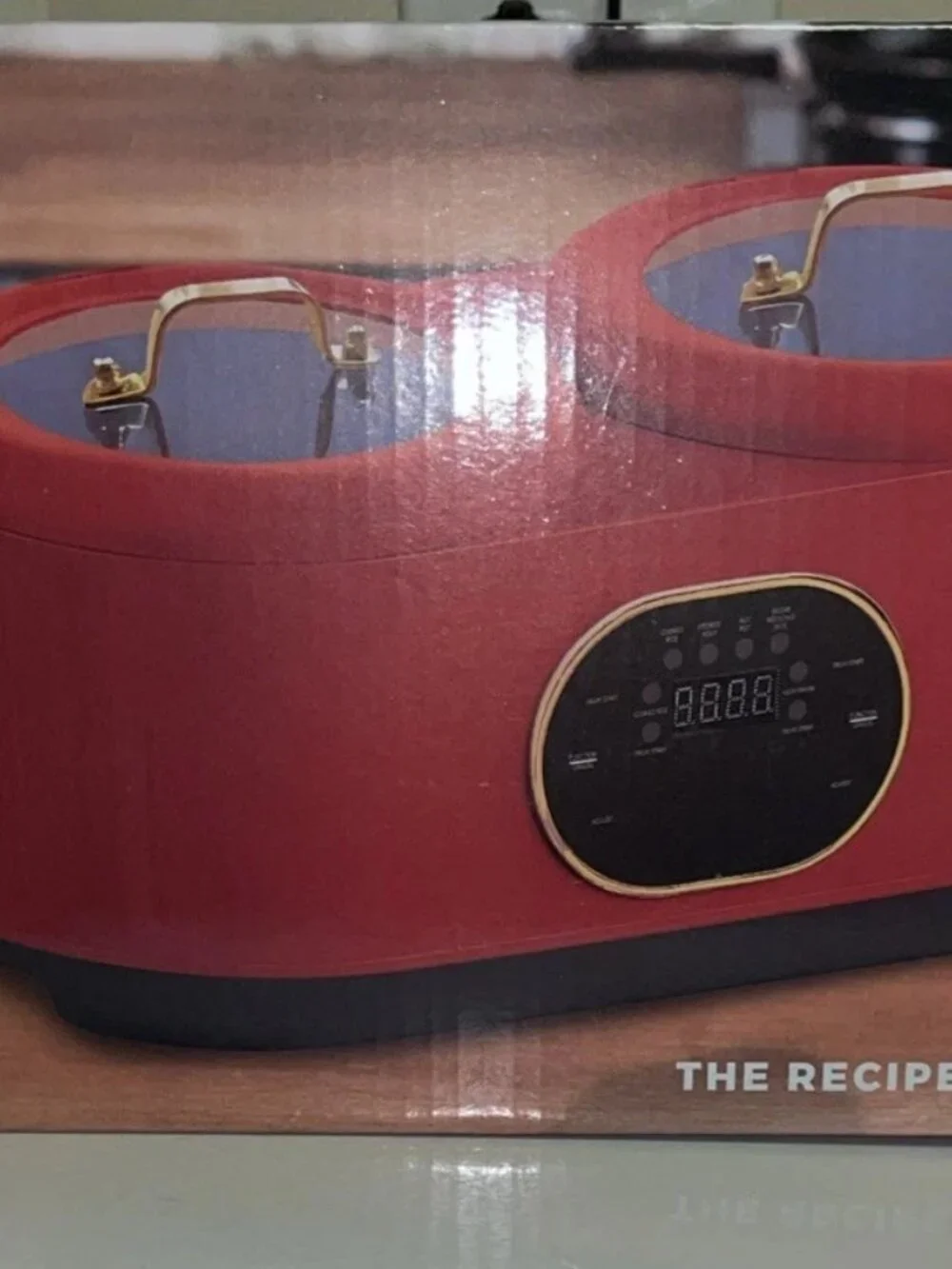 Chef's Counter 1.8L Double Hot Pot Cooker 200W Temp Control Nonstick Red